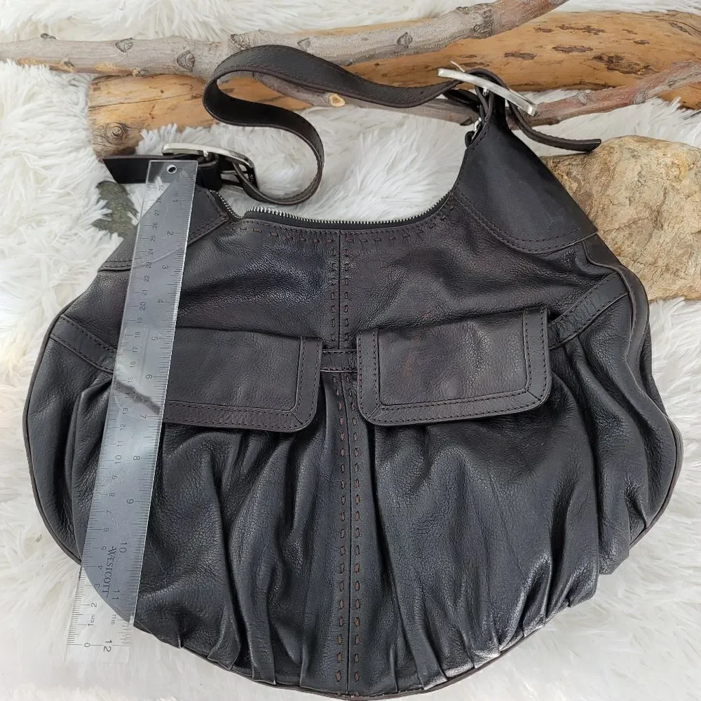 Cole haan large hobo bag dark brown